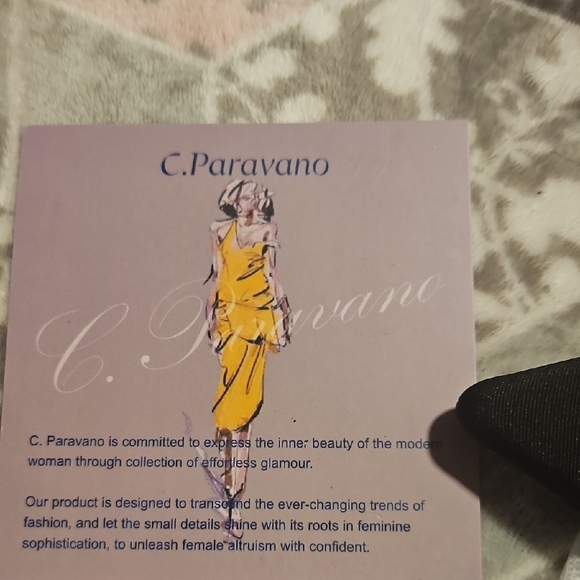 C.Paravano Elegant Yellow and Black Slingback Heels - Picture 2 of 5